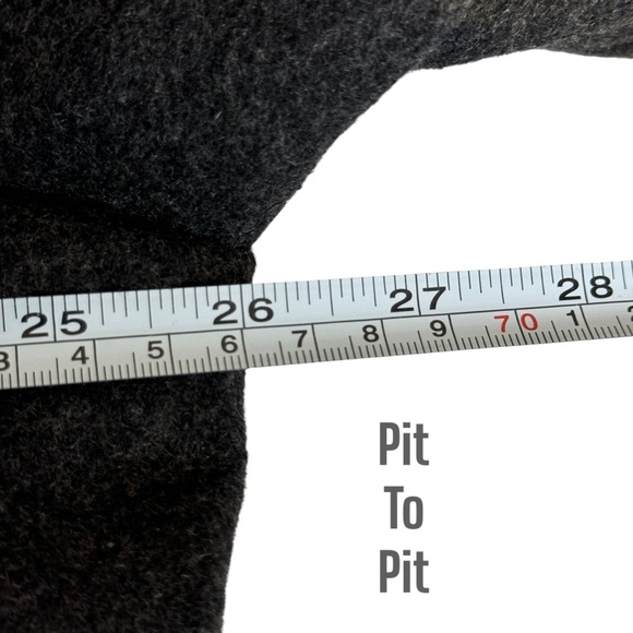 NEW Arthur Black Cashmere Wool blend Charcoal Gray full length overcoat top coat - Picture 14 of 15